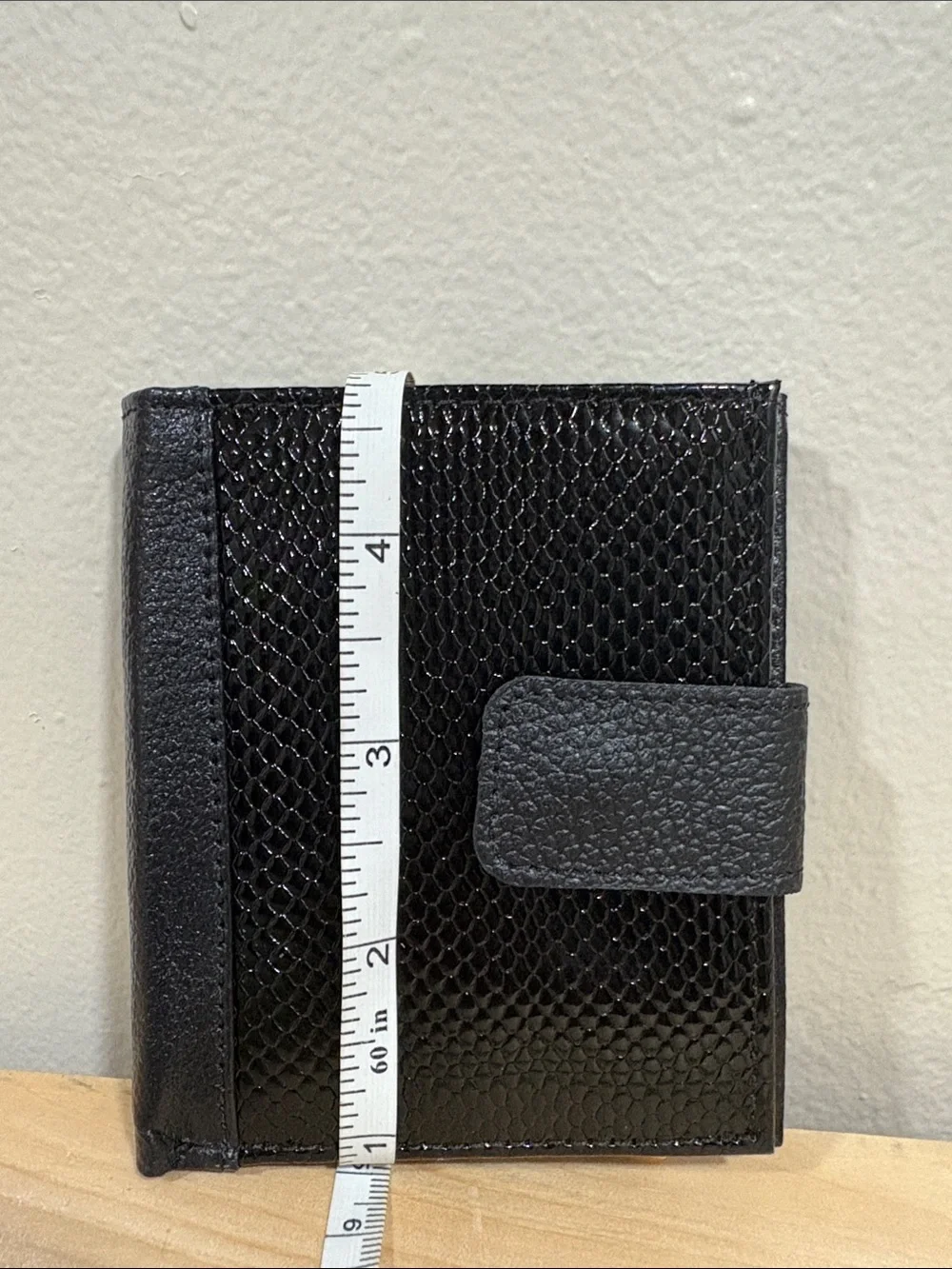 Black Textured Leather Wallet